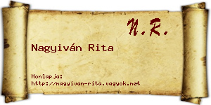 Nagyiván Rita névjegykártya