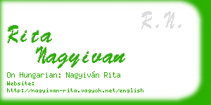 rita nagyivan business card